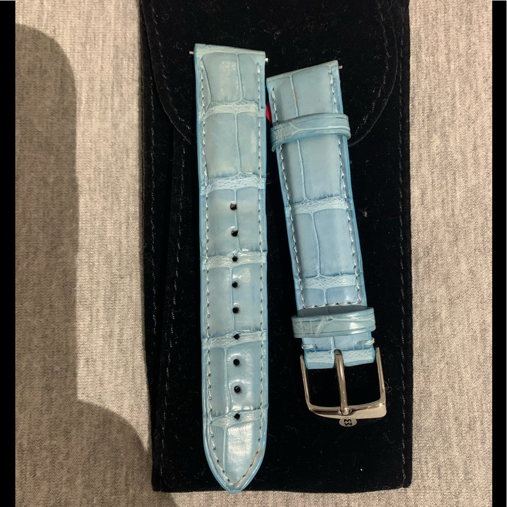 Michele | Light Blue Alligator Watch
